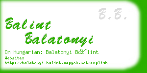 balint balatonyi business card